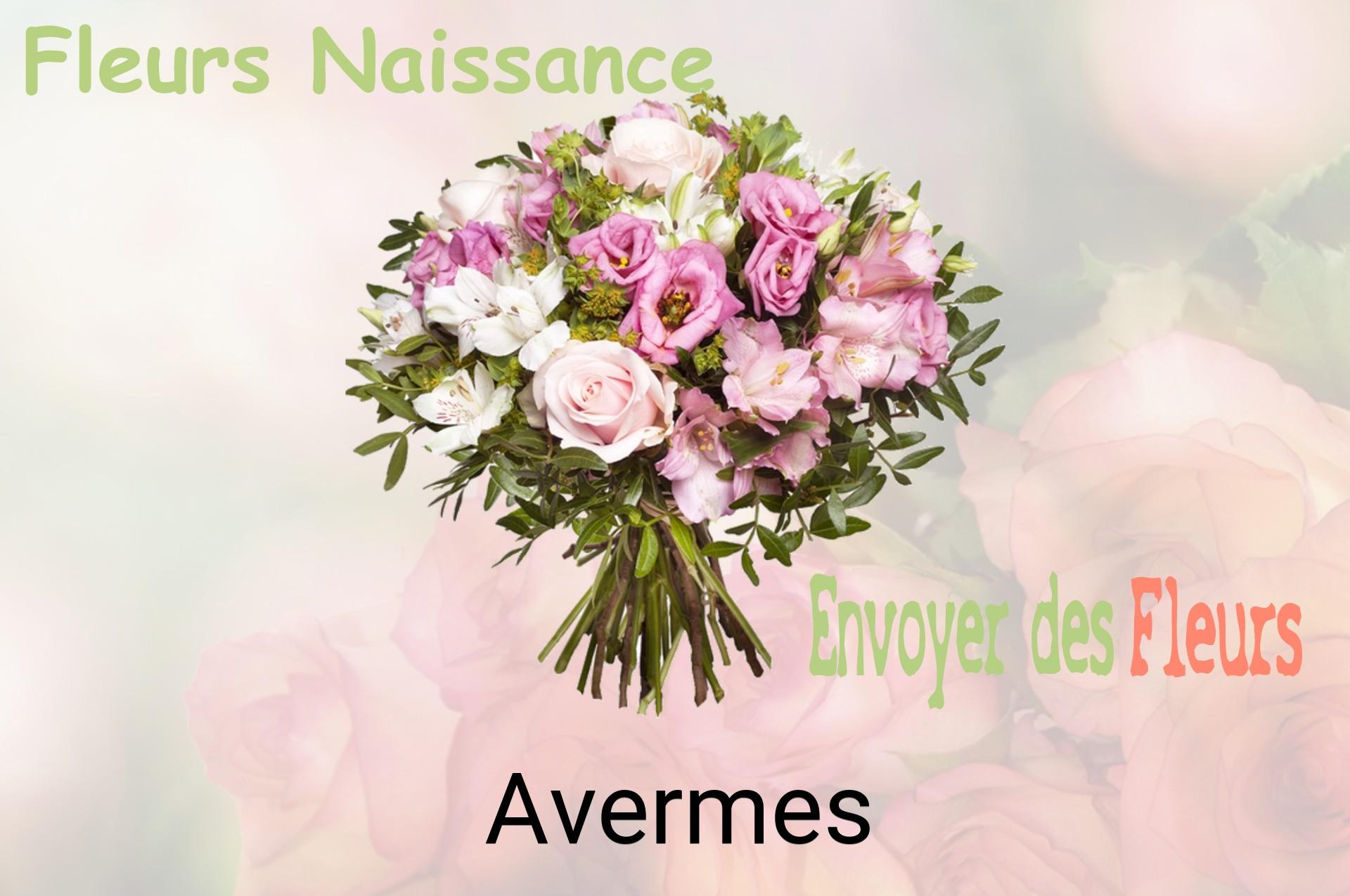 Bouquet de fleurs de naissance livré à Avermes